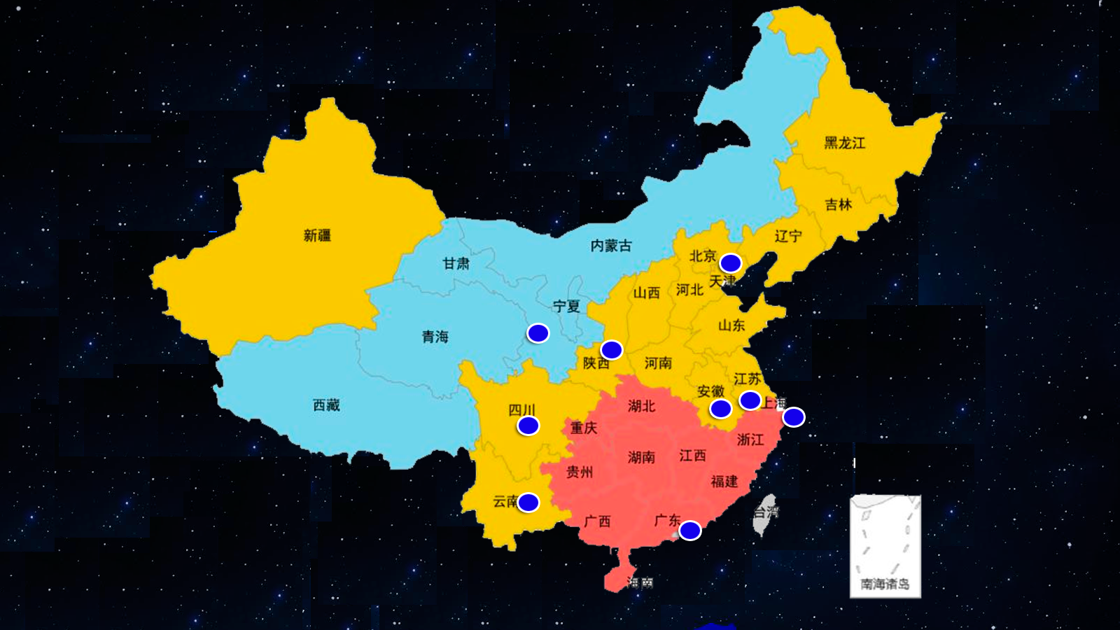新空間航天位置圖。